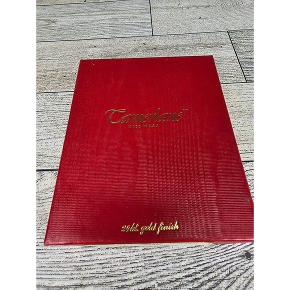 Camerlane 24kt Gold Finish "Favorite Teacher" Christmas Ornament NOS in Box - Picture 2 of 4